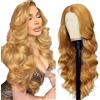 Creuost Perücke in capelli veri da 30 pollici #27 biondo miele 4x1 Swiss Spitze, onda del corpo frontale in pizzo capelli umani cuneo da donna perücken da donna vergine brasiliano non processato