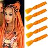 Dcbaboo Extension Capelli per Treccine Africane Arancione, Extension Treccine Africane 5PCS 500g 60cm Treccia Capelli Finti Sintetici Afro Trecce Ombre Jumbo Braiding Hair