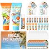 AllisWay Sunscreen, Creme Solari da Viaggio Aereo 60ml, Protezione 90, con Lip Balm | Protezione Solare Viso Set 600ml+45g, Water Resistant, Alta Protezione Con Pochette, Crema solare pour les Fêtes D'Été