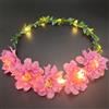 HhBdy Cerchietto per Capelli a LED, A Forma di Corona di Fiori (Rosa)