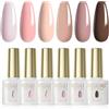 ROSALIND Smalti Semipermanenti per Unghie Rosa Nude Khaki Marrone 6 Colori