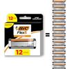 BIC Flex 5 cartucce di ricambio ricaricabili per uomo, rasoi a lama lunga per una rasatura liscia e confortevole, 12 cartucce di ricambio