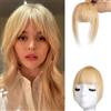 Swy Hair Extension per capelli con clip, 100% capelli umani, da donna, per uso quotidiano (biondo A, Wispy Bangs)