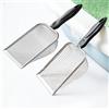 Vauki 2 Pale a setaccio in acciaio inox - Pala per lettiera per gatti, 4 micro & 8 micro pala per polli per stalla, in metallo, sabbia fine scoop per escrementi di rettili, colino da giardino con manico