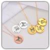 Generic Personalizzato animale domestico Ritratto Collana argento sterling 925 animale domestico gioielli Memoria Personalizzata Disco Foto Incisa Collana Gatto Per persona amata fatto a mano