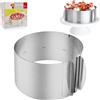 CTCEHL Stampo Circolare per Torte,Anello per Torte Regolabile Ø 16-30 cm,Anello Torta Regolabile in Acciaio Inox,Cerchio Torta,Coppapasta Tondi,con Bilancia,per Cottura e Decorazione (Altezza: 8 cm)