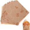 CATZUM 100 Fogli Carta Oleata Antigrasso, Carta Oleata per Alimenti, Carta per Alimenti da Imballaggio per Panini, Patatine Fritte, Hamburger, Formaggio, Torte (25 x 25 cm)