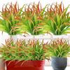 UXORSN 6 Pezzi Pianta Artificiale Piante in Plastica Resistente ai Raggi UV Finite di Erba Artificiale Arbusti Piante Finte per Balcone,Casa,Giardino,Matrimoni,Interni ed Esterni Decorazione