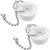 QUARKZMAN 2pz Tappi per Vasca in Gomma 7/8 a 1 per Scarico Bagno Bianco