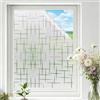 Shinfly Pellicola Vetro Finestra Privacy 60 x 200 cm, Pellicola Finestra Opaca Statica Senza Colla, Motivo a Croce, Pellicola Decorativa Vetro Rimovibile Anti UV per Bagno, Porta Vetro, Ufficio