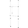 [en.casa] Appendiabiti Telescopico con 2 Aste Sistema Porta Abiti per Cabina Armadio Struttura in Acciaio Bianco Regolabile in Altezza 105 - 278 cm e in Larghezza 75 - 115 cm