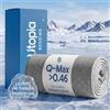 Utopia Bedding Q-Max>0.462 - Coperta refrigerante grigia per letto matrimoniale, in nylon freddo 0,462, assorbe la sudorazione notturna e il calore corporeo, leggera strato di raffreddamento del letto