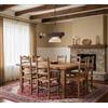 Generico Lampadario a sospensione rustico in legno e vetro 1 luce LGT Spello 002 per cucina, sala da pranzo, salotto, bagno, soggiorno