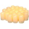 CANDLE IDEA 24 lumini votivi a LED, senza fiamma, senza fiamma, funzionamento a batteria/elettrici, candele finte per matrimoni, feste, festival, decorazioni natalizie (batterie incluse)