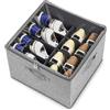 Azyvum Organizzatore per scarpe per armadio, adatto a 16 paia di scarpe, grande contenitore per scarpiere pieghevoli, supporto per pavimento, salvaspazio, maniglie rinforzate