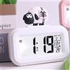 Pssopp Orologio Elettronico, Sveglia Digitale a LED in Plastica con modalità Notturna della Temperatura del Calendario, Orologio da Tavolo per Camera da Letto Simpatico Cartone Animato per Comodino