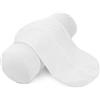 QfwdfcTrenz 2 federe per cuscino cervicale, 40 x 15 cm, con chiusura lampo, cuscino cilindrico, colore bianco, per cuscino cervicale, colore grigio, per cuscini in memory foam e ruote per il collo