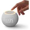 Mee 2ou Sveglia LED Smart, Rumore Bianco con Suoni Naturali e Leggeri, Luce Notte, Timer Sonno, Volume e Luminosità Regolabili, 12/24 ore, Senza Ticchettio - per Dormiglioni, Bambini, Camera da Letto