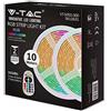 V-TAC Kit 2 striscie led RGB SMD5050 4,8W/M 12V IP20 + controller + alimentatore + telecomando