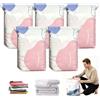 Knupis Sacchetti sottovuoto grandi 3D senza pompa di compressione arrotolabili con rapida in 3 secondi, pressa e chiusura, riutilizzabili ispessiti(5PC,100x80x30cm)