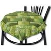 Casatessile Eldorado Cuscino Copri Sedia Rotondo con Fascia Elastica - Verde