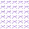 QUARKZMAN 100Pz Mini Fiocco di Nastro 1.8 Fiocchi Nastro Raso Multicolori Fiocchetti Piccoli Tessuto per Decorazioni Regalo Festa Cucito DIY Artigianale Natalizi, Viola