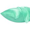 Lirex Set di 2 Federe in Raso 50x75cm, Protezione Capelli e Pelle & Antirughe, Chiusura a Busta,(Lago Blu)