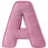Generic Cuscino Decorativo A Forma Di Lettera In Velluto A Coste Rosa Cuscino Iniziale In Velluto 34 X 36 Cm, Morbido Cuscini In Peluche Per Soggiorno Camera Da Letto(A)