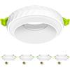 Aulaiyi Confezione da 4 Faretti da Incasso GU10 Bianco - Corpo principale in Alluminio Ultra Piatta con Design Anti-Abbagliamento - Portalampada GU10 Incluso - Foro Ø68-80mm - Senza Lampadine