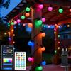 Aigostar Catena Luminosa RGBIC Esterno, 5M, 25 LED Lampadina Colorata, Controllo Segmento Fai da te a Colori, Sincronizzazione Musicale, 39 Modalità Dinamiche, IP44 Impermeabile per Interni, Giardino