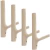 Enwye 4 Ganci da Parete Vintage a Forma di Ramo d'albero, Stile Rustico, in Legno, Decorativi, Spessore 2-3 cm, per Appendere Vestiti, Cappotti, Chiavi, Asciugamani.