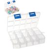 CREATCABIN 15 Scatola Organizer Plastica Trasparente Griglie Divisori Regolabili Scatola Organizer per Perline Contenitori per Artigianato Organizer per Attrezzatura Pesca Caramelle Snack Gioielli