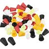 PATIKIL Campana estremità Tappo, 100pz Corda Corda Serratura per Coulisse Borsa, Oro Verde Rosso Nero Bianco