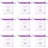 NULYLU 20 Sacchetti Porta Lavanda Vuoti in Organza Porpora Coulisse, Sacchetti Profumati Traspiranti per Spezie ed Erbe, per Casa e Cassetti