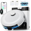 Lefant M2 Pro Robot Aspirapolvere Lavapavimenti con Mappatura, Navigazione Laser dToF, Aspirapolvere 6000Pa, Stazione Svuotamento Automatico, Navigazione PSD, Pulizia Personalizzata, WiFi/App/Alexa