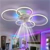 ZOMLBOF RGB Ventilatore da Soffitto con Luce 95CM Sala Giochi e Telecomando