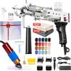 BESGEER Pistola per tufting per tappeti con kit di, pistola per tuft con, pistola 2 in 1 per tappeti e tagliacapelli, kit di base per la creazione di tappeti, e e