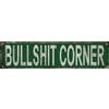 LMDDFZS Targa decorativa vintage in metallo con scritta Bullshit Corner, 10 x 40 cm, da appendere alla parete, per interni ed esterni