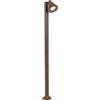 Qazqa ciara - Palo da giardino Moderno - 1 luce - L 10 cm - Ruggine - Moderno - Illuminazione esterna