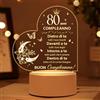 Vetbuosa Regali Donna 80 Anni Compleanno Uomo, Regalo Uomo 80 Anni, Luce Notturna per Mama, Papa, Nonna, Nonno, Idee Regalo Amica, Luce Notturna Decorazioni Per Camera Da Letto Studio, Lampada Cameretta