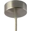 AMARCORDS - Rosone Lampadario in metallo, coprifili per lampada completo di accessori fermacavo viti e staffa da soffitto. Diametro 77mm altezza 26mm colore NICKEL