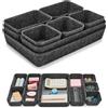 Lureon Organizer per Cassetti in Feltro, Set da 8 Vassoi - Divisori per Cassetti per Intimo, Trucchi, Fasciatoio, Per Armadio, Scrivania, Cassettiera, Bagno, Sistema di Ordine, Casa, Ufficio