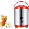 SANGOGO 6L/8L/10L/12L erogatore di acqua calda e fredda, bollitore termostato, fontana isotermica, dispenser per bevande in acciaio inox, grande capacità, 10-12 ore, Red-6L