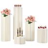 Begoniape 5 supporti per fiori in acrilico, per matrimonio, in cartone, altezza 20/40/60/80/100 cm, centrotavola rettangolare, per matrimonio, decorazione da tavolo