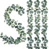 Kinesgsg 4 Pezzi Ghirlanda di Eucalipto Artificiale, 180cm Garlands Eucalipto con Foglie e Fiori Bianchi, Eucaliptos Pianta, Vite di Eucaliptos Artificiali, per Matrimoni, Feste, Tavoli da Pranzo