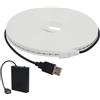 HEGEHE - Striscia LED 5V [2m,Bianco caldo 3000-3500K],Alimentazione USB/Batteria,IP65 Impermeabile Flessibile,120 LEDs/M Striscia LED Neon Silicone Tagliabile CRI85+,Decorazione per Casa/Negozio