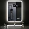 PESENXAN Specchio da bagno con illuminazione 50x70cm - LED - Funzione anti-appannamento - 3 colori luminosi - Dimmerabile - Rettangolare - Con interruttore touch - Funzione memoria