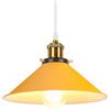 iDEGU Retrò Lampada a Sospensione 26cm Lampada da Soffitto Vintage in Metallo E27 Lampadario a Sospensione Moderno Stile Scandinavo Plafoniera per Cucina Soggiorno Caffè Cameretta (Giallo)