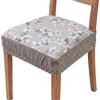 Generico Set 4 Cuscini Sedia 40x40 Coprisedia Imbottiti con Fascia 12 cm ed Elastico Perimetrale - Vestosedia Antiscivolo Comfort 5 cm - Cotone e Poliestere Disegnato (Fiori di Ciliegio)