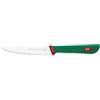 Sanelli Premana Professional Coltello Costata, Acciaio Inossidabile, Verde/Rosso, 23 x 1.5 x 2.5 cm